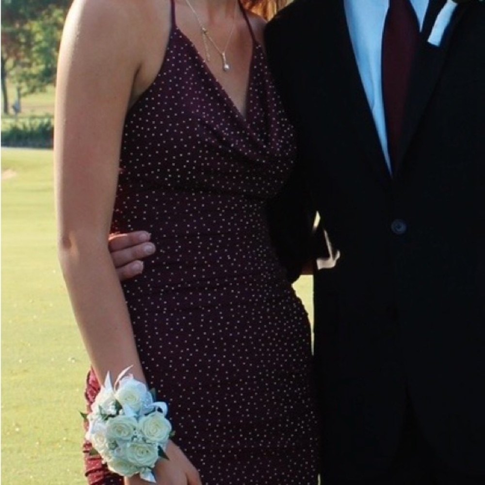 Windsor Burgundy Polka Dot Dress